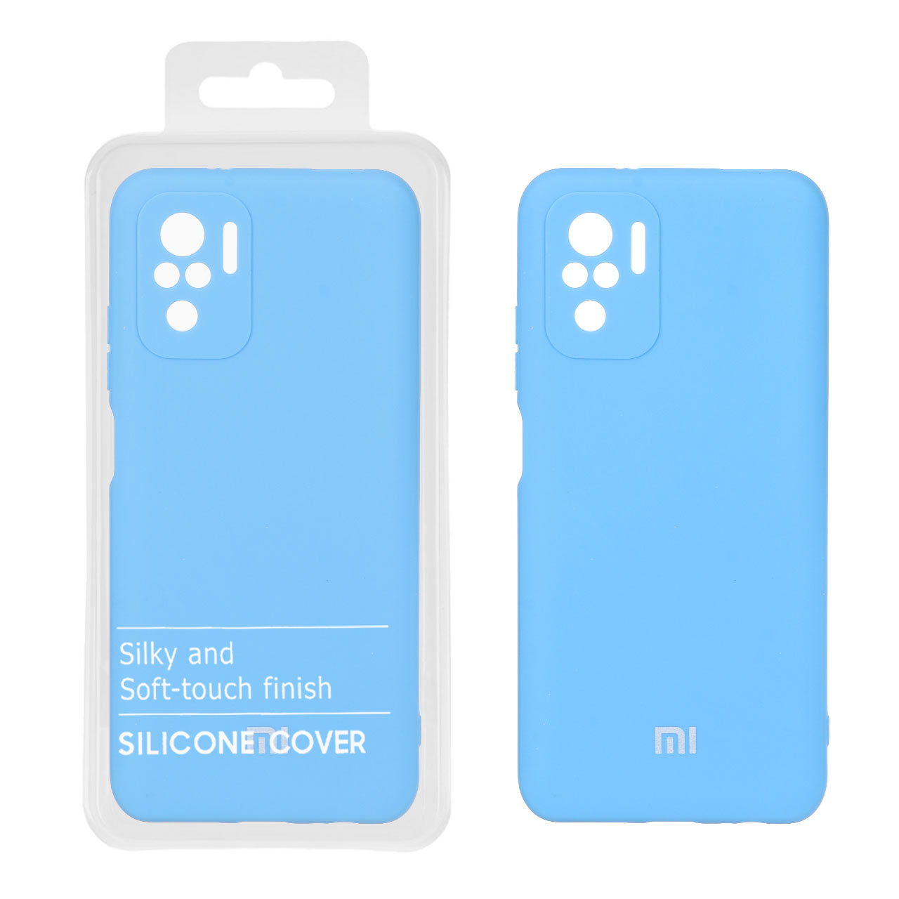 قاب نیو سیلیکون محافظ لنزدار RFF مدل Xiaomi Redmi Note 10 4G / Redmi Note 10S / Poco M5S - آبی (پک دار)